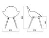 Scheme Armchair Infiniti Design Indoor COOKIE WOODEN LEGS 2 Contemporary / Modern