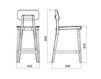 Scheme Bar stool Infiniti Design Indoor PORTA VENEZIA KITCHEN STOOL UPHOLSTERED VERSION Contemporary / Modern